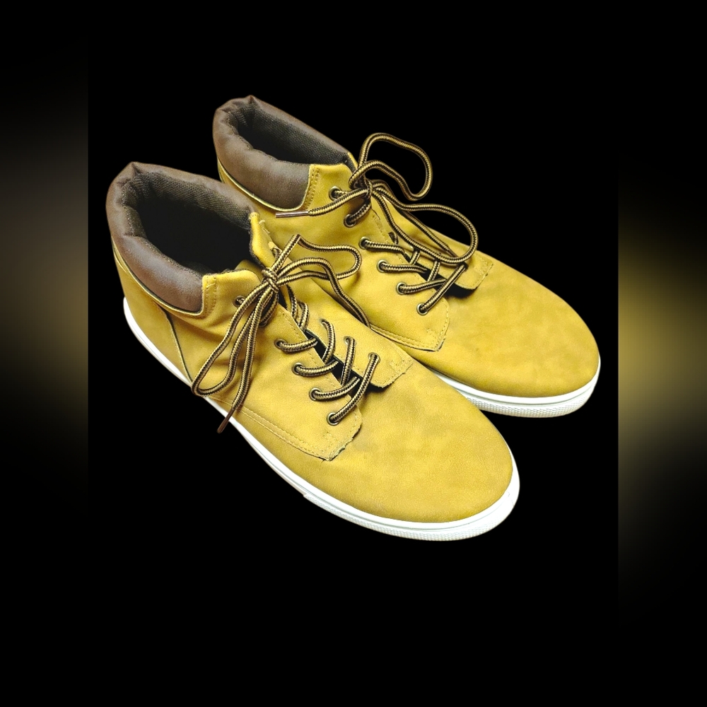 Mission Ridge Men's Wheat Mid-top Hybrid Chukka Lace Up Sneaker Boot, Sz 10